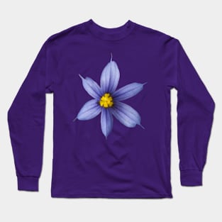 Blue and Yellow Flower Long Sleeve T-Shirt